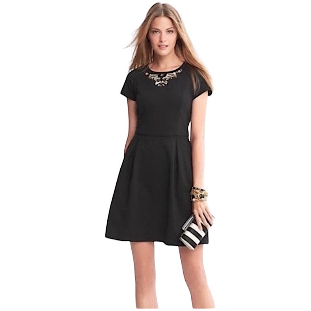 Banana Republic Jeweled Neckline Dress